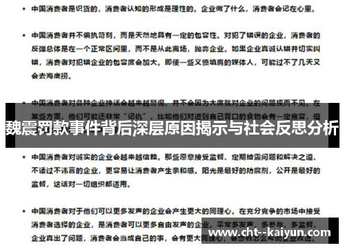 魏震罚款事件背后深层原因揭示与社会反思分析